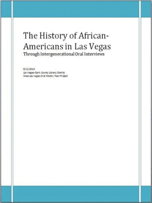 cover image of The History of African-Americans in Las Vegas